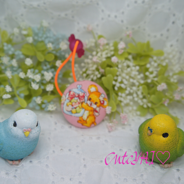 くるみボタン ヘアゴム かわいい コスモ ドリームアニマル切手 03