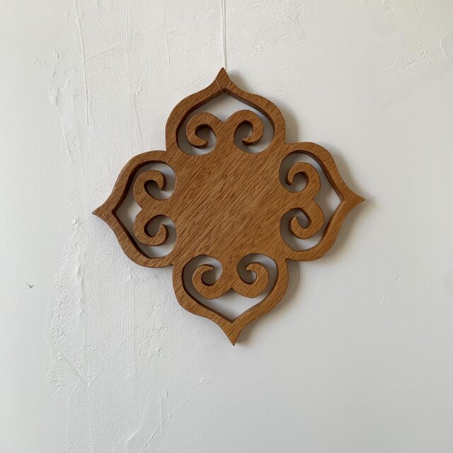 アイヌ柄壁掛け　