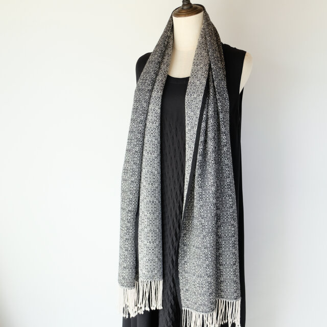 カシミア手織りストール　作家もの 手織りカシミヤシルクストール【珠華＊07】 | iichi 日々の暮らしを