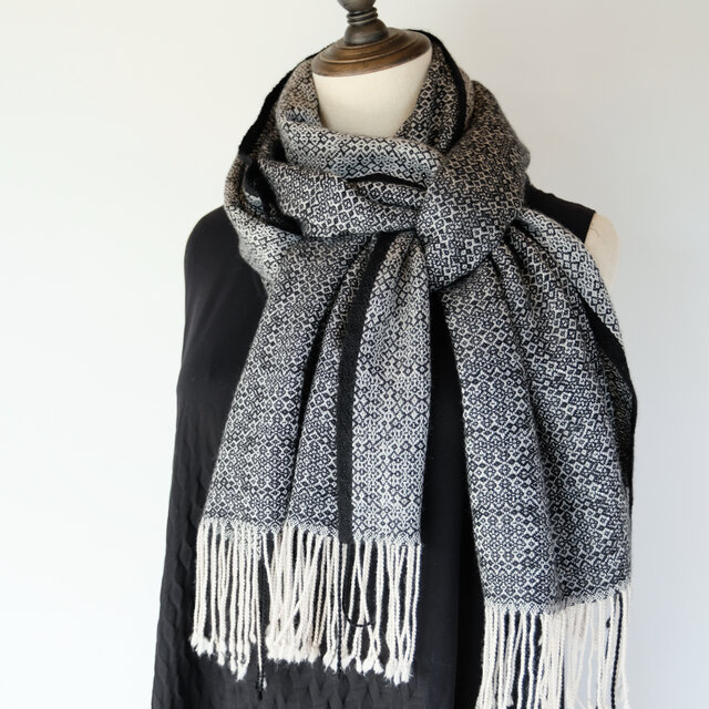 手織りカシミヤシルクストール【珠華＊07】 | iichi 日々の暮らしを