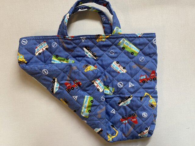 レッスンバッグ【はたらく車柄】キルティング | iichi 日々の暮らしを