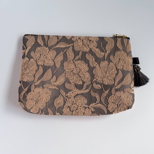 ジャガード柄ポーチ