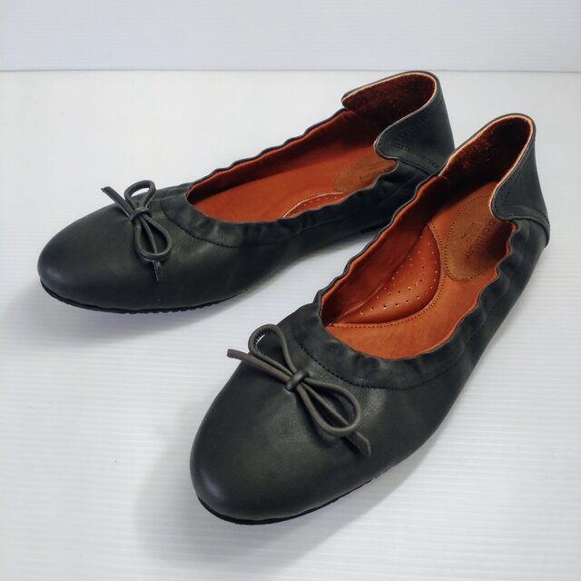 MIHAMA バレエシューズ SCA1011 黒 23.5 本革バレエシューズ 23.5 新品 MIHAMA バレエシューズ SCA1011 黒 23.5