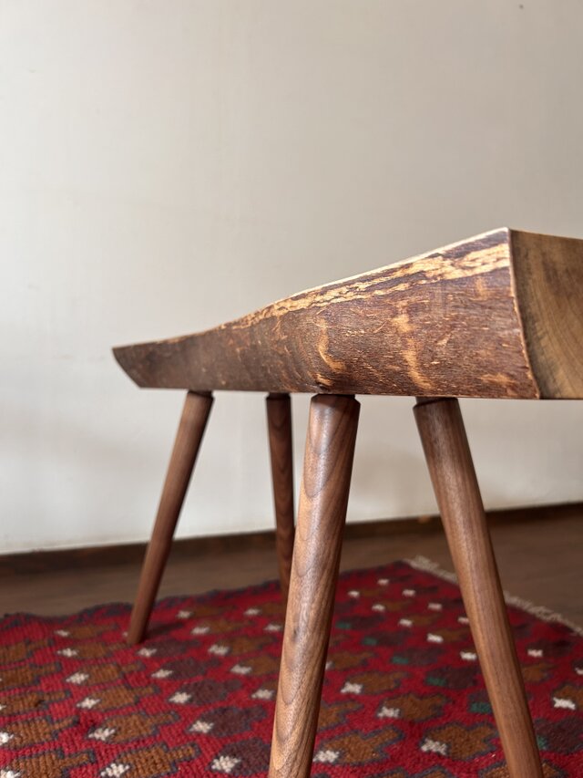 新品 TIMELESS CRAFT 目黒通り ウォールナット ソリッド ベンチ サイズオーダー可能】凛／RIN Type2 ベンチ（ウォールナット