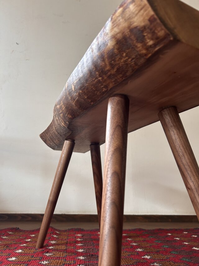 新品 TIMELESS CRAFT 目黒通り ウォールナット ソリッド ベンチ サイズオーダー可能】凛／RIN Type2 ベンチ（ウォールナット