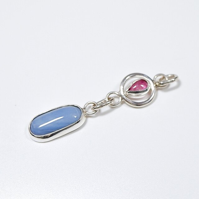 10月の誕生石～ オワイヒーブルーオパールとピンクトルマリンの