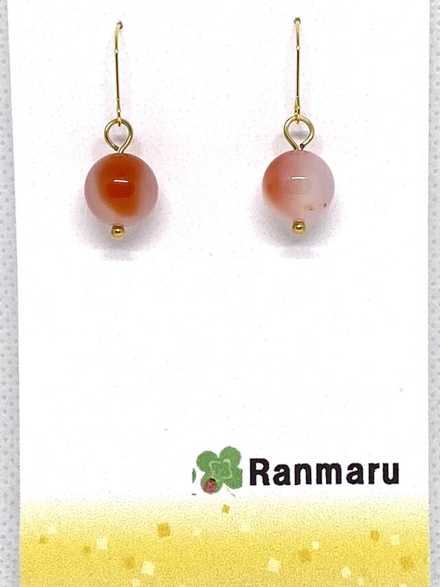 ソルトソースアゲート/パワーストーン/天然石/可愛い/すもも/アレルギー対応/サージカルステンレス✨