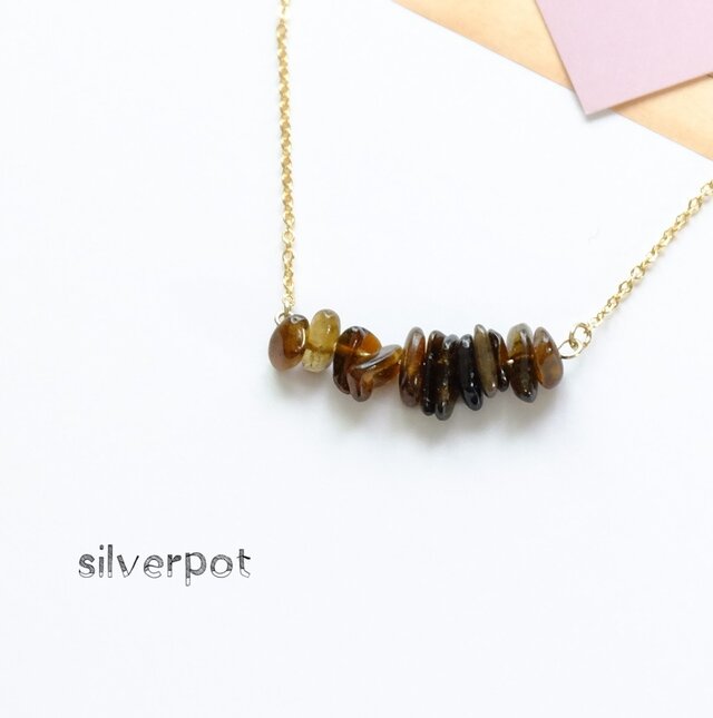 一点物　天然石　ハンドメイドブレス　ブラウン　サゲニティック　ヌーディカラー 一点物 天然石 ハンドメイドブレス ブラウン サゲニティック