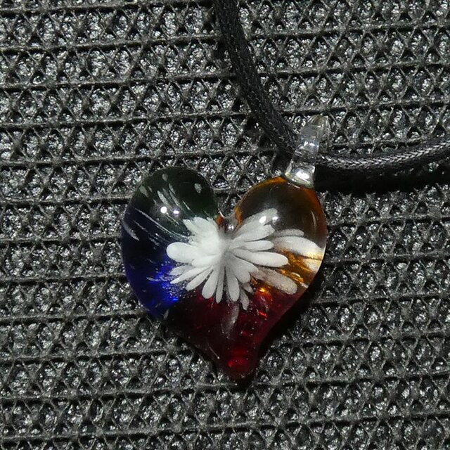 ハート NO.432（ガラス、とんぼ玉、一点物、伝統工芸、ハート 