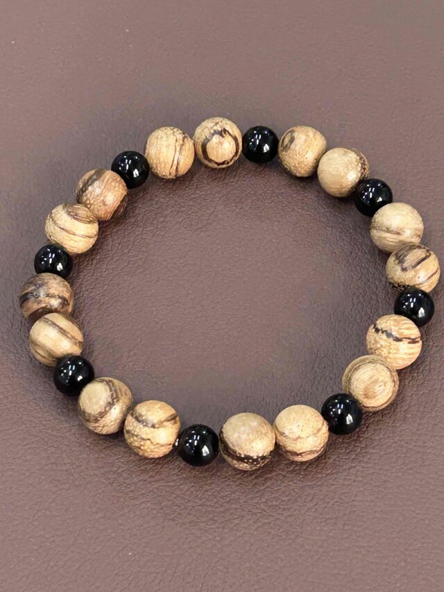 念珠　ほのかに香る　沈香お守りブレスレット　