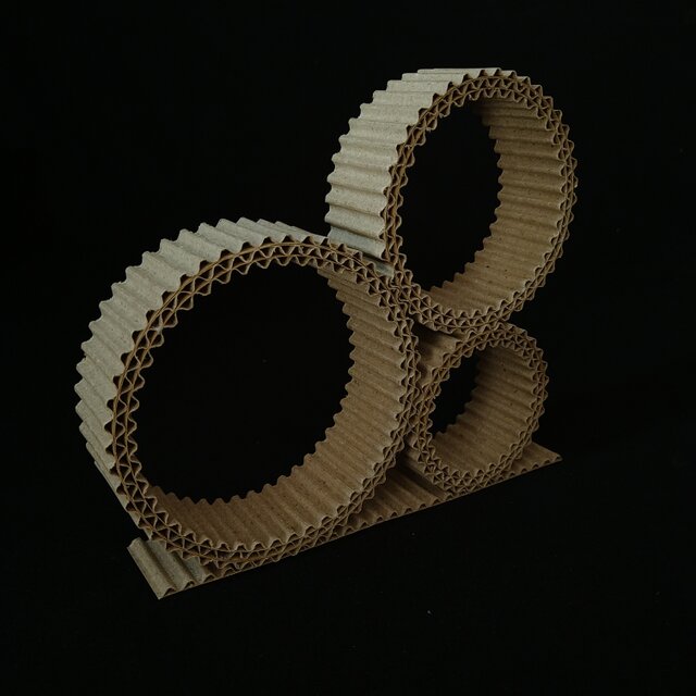 D－ring(プレーン）　段ボール　ペーパークラフト