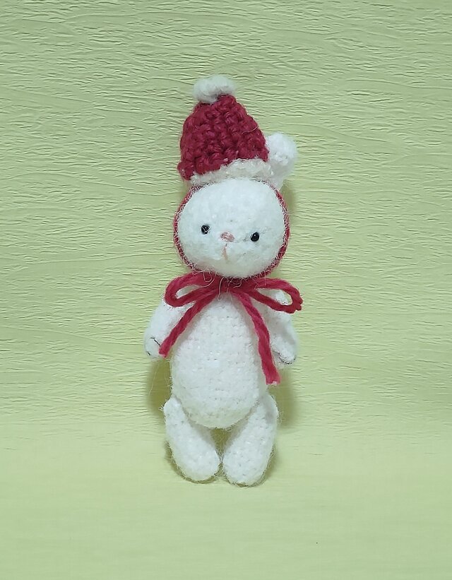 クリスマス うさぎ (あみぐるみ) | iichi 日々の暮らしを心地よくする
