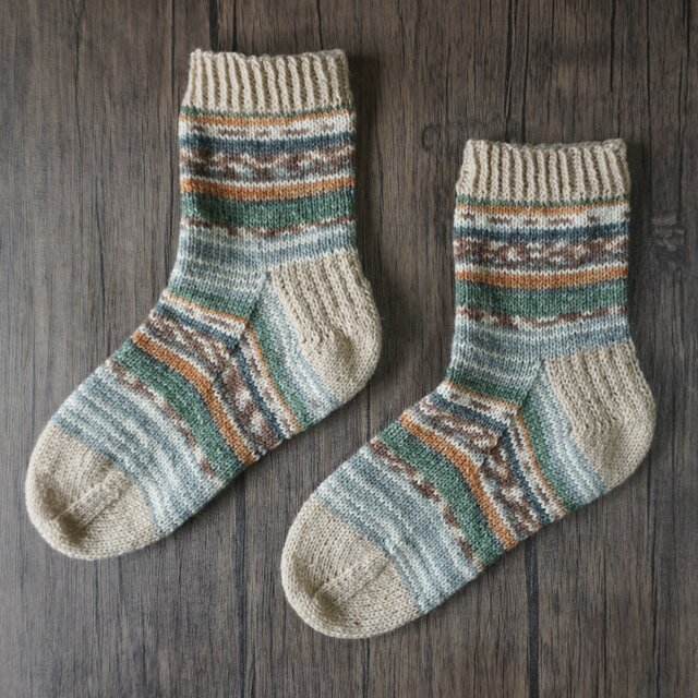 手編みの靴下