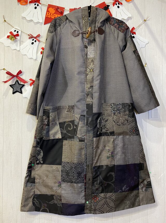 大島紬 パッチワークコート | iichi 日々の暮らしを心地よくする