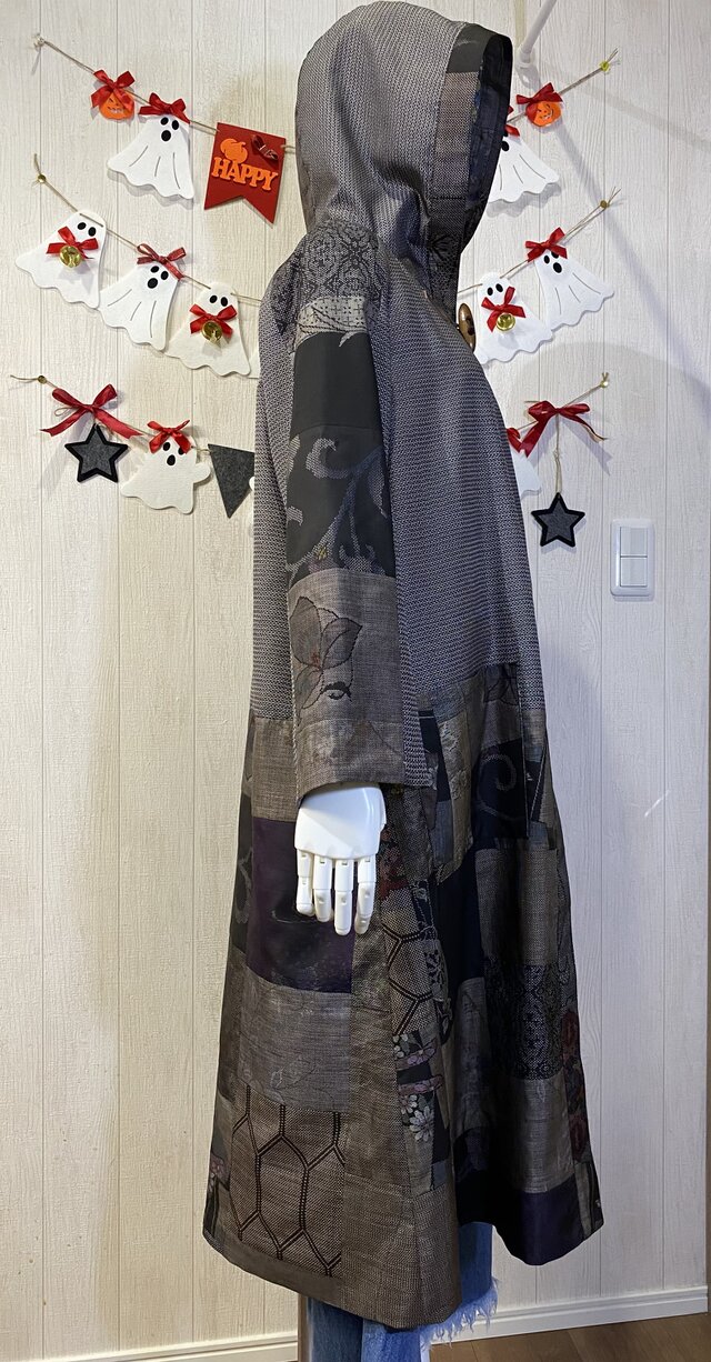 大島紬 パッチワークコート | iichi 日々の暮らしを心地よくする