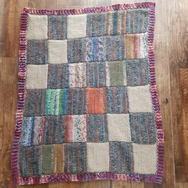 送料無料❤️opal毛糸アフガン編みのミニブランケット | iichi 日々の