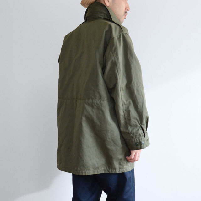 陸上自衛隊 作業外被 OD｜桜ジップ・フード収納型・1990s ジャパン