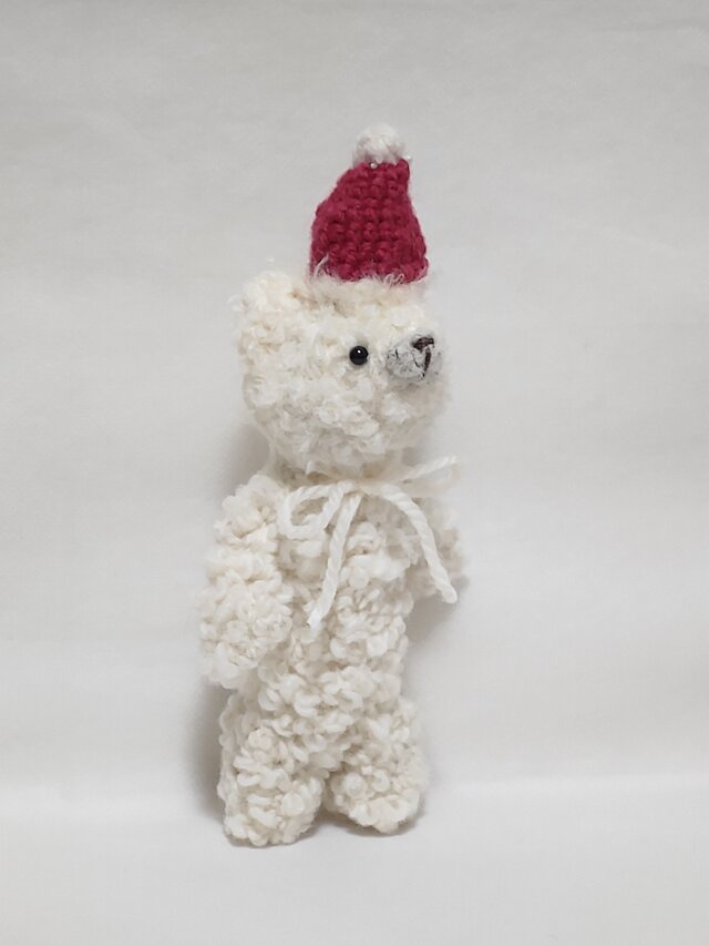 クリスマス あみぐるみ 白くま サンタ服 クリスマス 白くま(あみぐるみ) | iichi 日々の暮らしを心地よくする