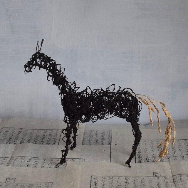 ワイヤーワークの馬　2026干支　2