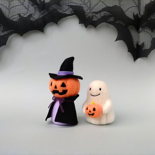 同梱予約済　フエルト　優しい顔のオバケちゃん等　ハロウィンオーナメント　９個 同梱予約済 フエルト 優しい顔のオバケちゃん等 ハロウィン