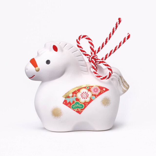 まとめ売り40個土鈴馬鈴　鈴　陶器　福馬鈴　置物　オブジェ　馬年　午年ホース粗品 楽天市場】干支 午 置物 馬 うま 2026年/ 錦彩招福寿々午(土鈴・極小