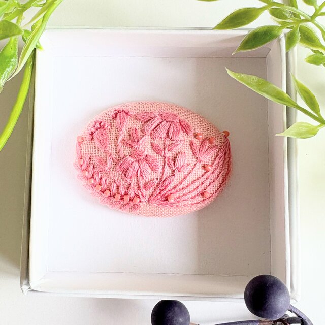 小さなお花の刺繍ブローチ・botanical#412