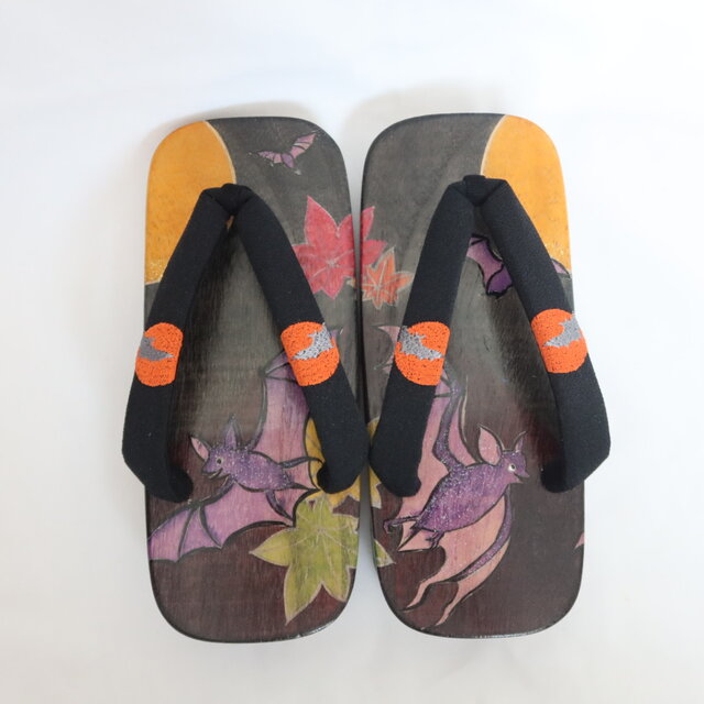 男右近 M 黒 コウモリの下駄