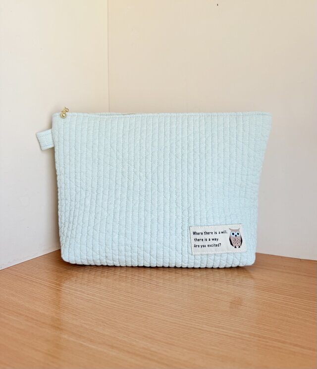 ヌビの大きなポーチ（7mmピッチ・ミント）