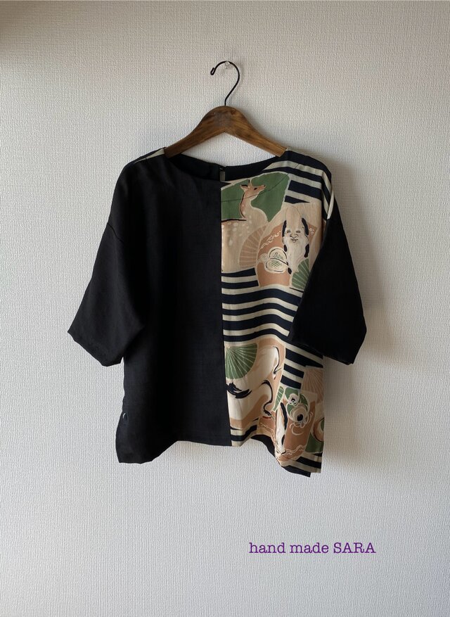 アンティーク布＋正絹オーバーブラウス