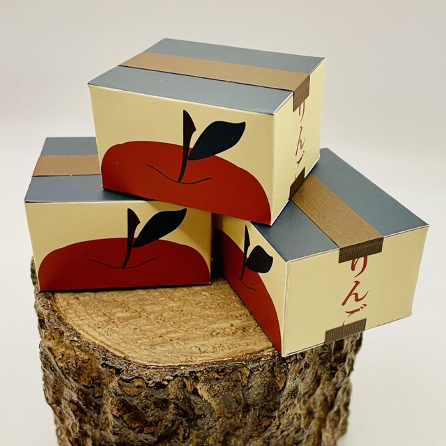 大きなりんご箱ペーパークラフトキット | iichi 日々の暮らしを