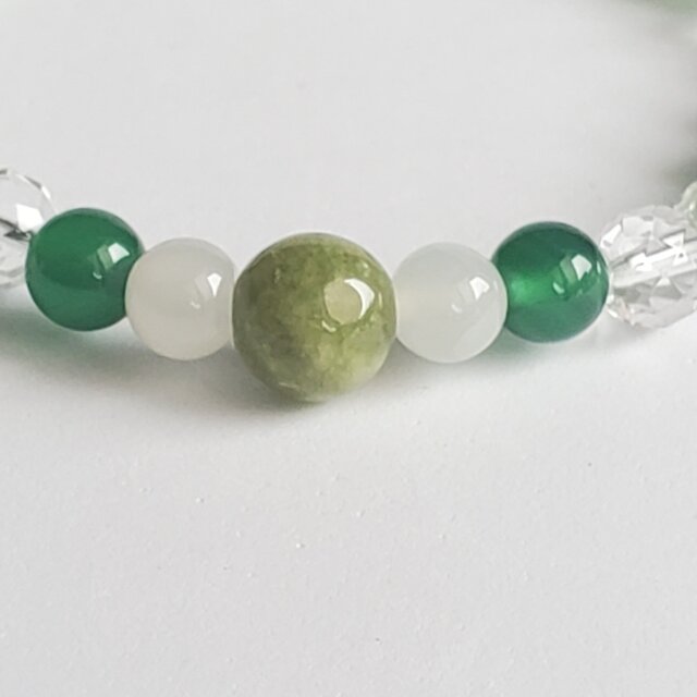 天然石＊ペリドット×ムーンストーン×アベンチュリン＊水晶