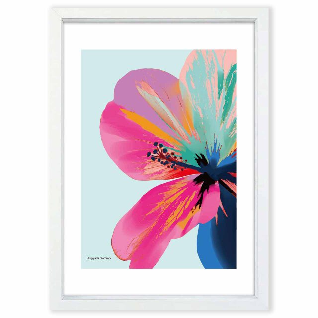 常夏マイルーム 花 送料無料 イラスト A4〜A0 ポスター アートポスター