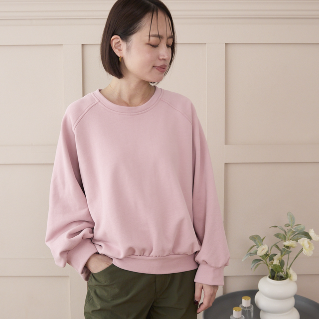 大人のスウェット ビックシルエット 柔らか ドルマンスリーブ