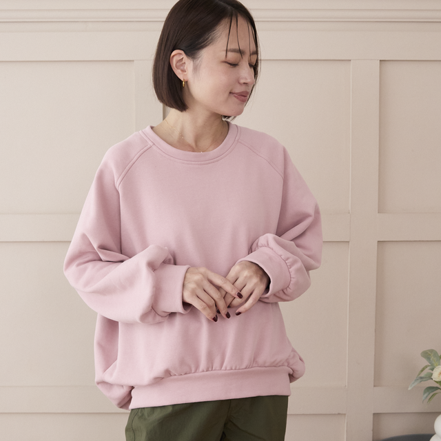 大人のスウェット ビックシルエット 柔らか ドルマンスリーブ