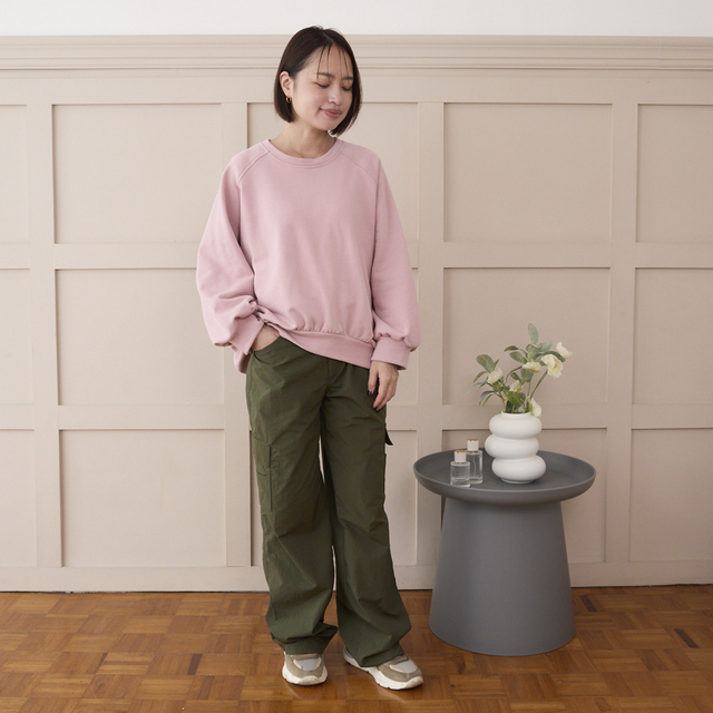 大人のスウェット ビックシルエット 柔らか ドルマンスリーブ