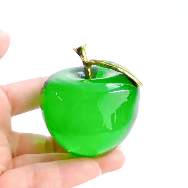 Green りんご｜ガラス製インテリアオブジェ 【efo2-1】 | iichi 日々の