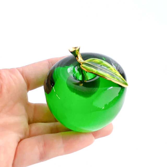 Green りんご｜ガラス製インテリアオブジェ 【efo2-1】 | iichi 日々の