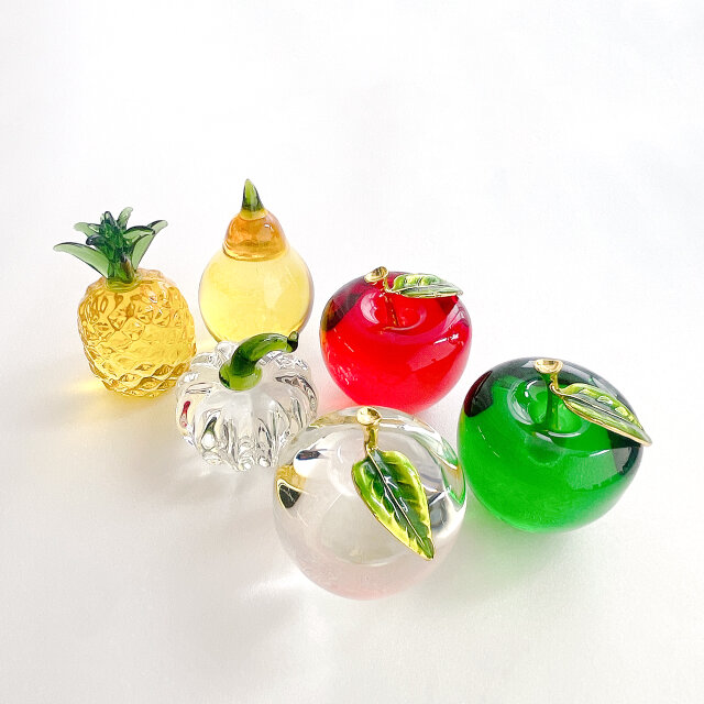 Green りんご｜ガラス製インテリアオブジェ 【efo2-1】 | iichi 日々の