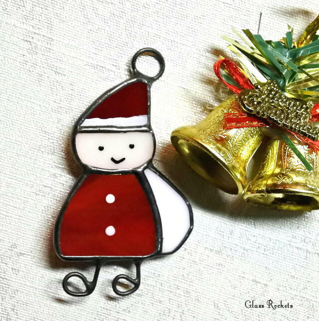 サンタ くん♪ マグネット ステンドグラス クリスマス X'mas