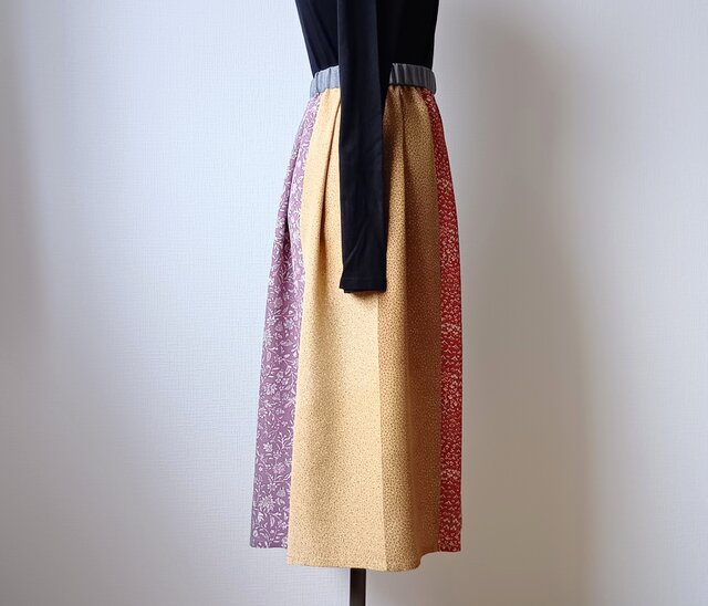 着物リメイク パッチワークスカート 花唐草 | iichi 日々の暮らしを