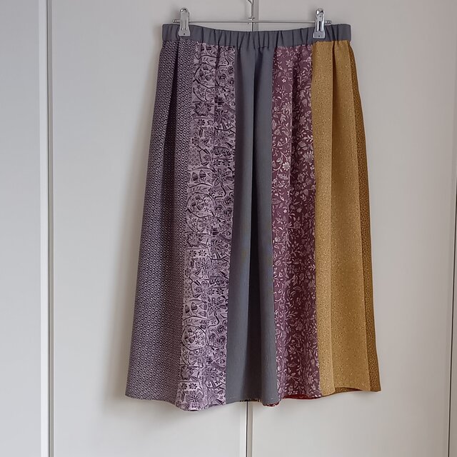 着物リメイク パッチワークスカート 花唐草 | iichi 日々の暮らしを