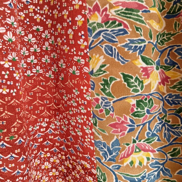 着物リメイク パッチワークスカート 花唐草 | iichi 日々の暮らしを