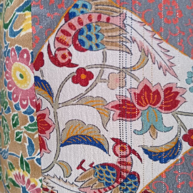 着物リメイク パッチワークスカート 花唐草 | iichi 日々の暮らしを