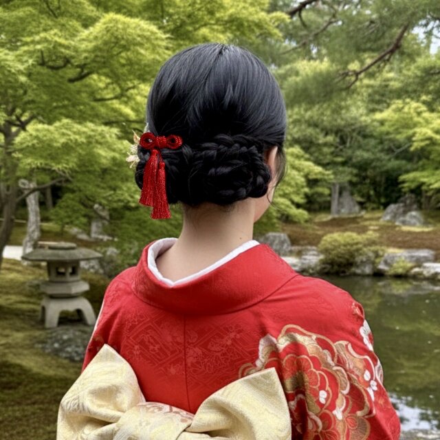 成人式 アレンジ用 タッセル 紐 100cm 髪飾り 振袖 結婚式 卒業式 袴