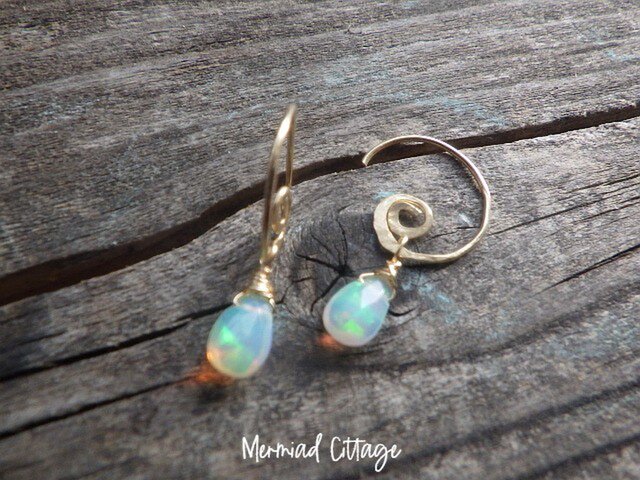 10月誕生石【宝石質】*14kgf*Swirl and Opal プレシャスオパールの