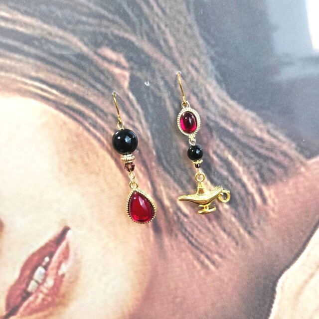 闇月☪︎魔法のランプピアス ヒール アラビアン No.1741 | iichi 日々