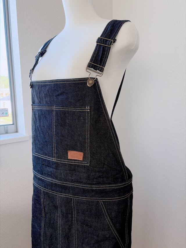 サロペットデニムエプロン