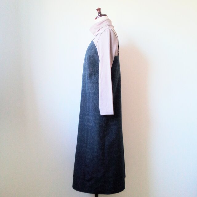 八の⑥　着物リメイク　紬のワンピース、ジャンパースカート 着物リメイク 紬のジャンパースカート | iichi 日々の暮らしを