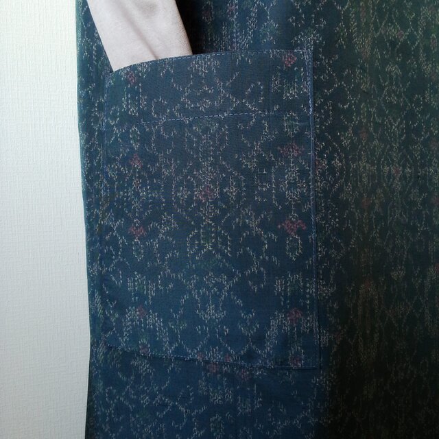 八の②　着物リメイク　紬のワンピース、ジャンパースカート SOLD 着物リメイク ジャンパースカート 紬 ワンピース さらあお