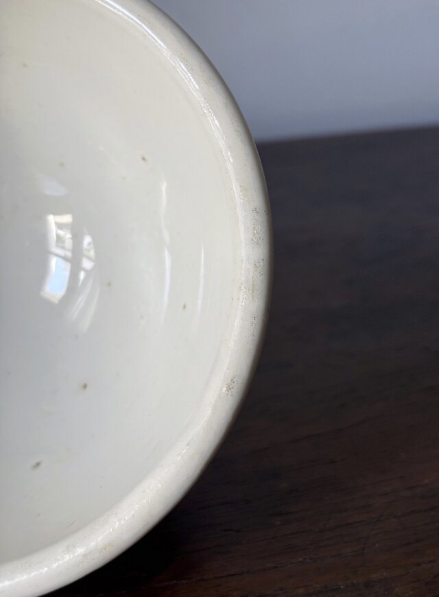 Gien ジアン 白 厚手 カフェオレ ボウル フランス アンティーク